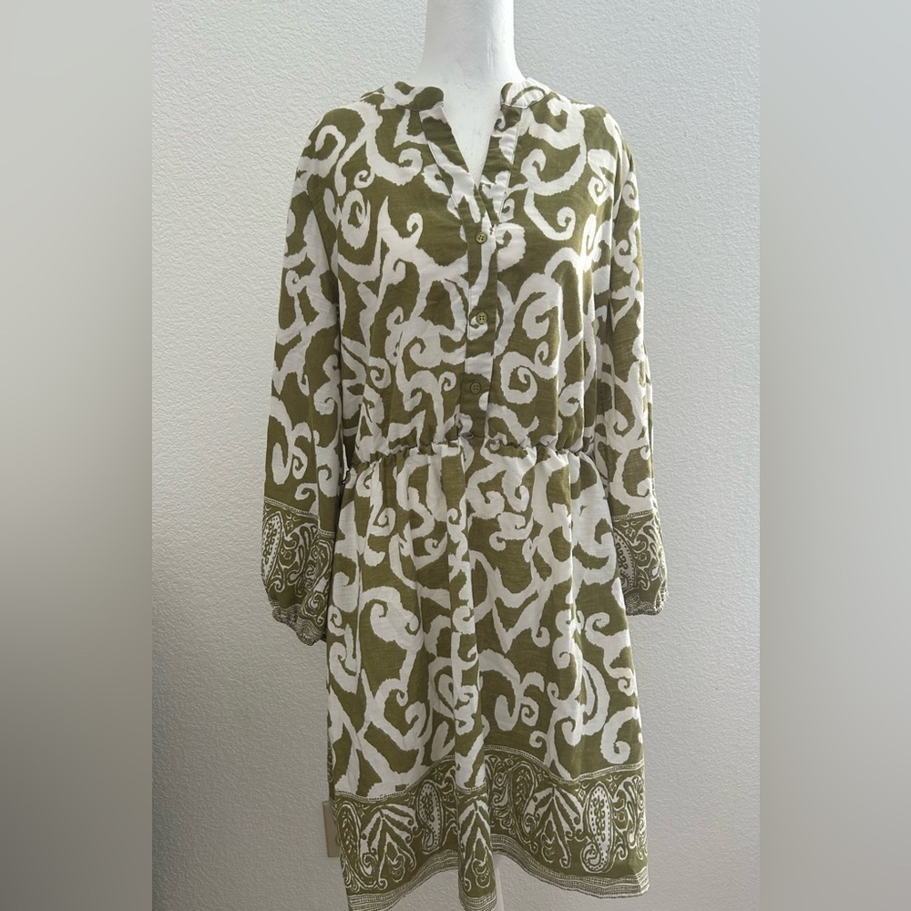 Emma & Michele Olive and Cream Dress size L